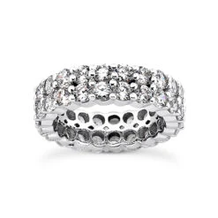 Platinum Diamond Eternity Band 4.40ct 6mm