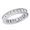 Platinum Princess Cut Diamond Eternity Ring 3.74ct