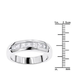 Platinum Diamond Men's Wedding Ring 0.98ct 5.8mm -H'Hen Sale Store platinum diamond mens wedding ring 098ct p 31276 rulerwh