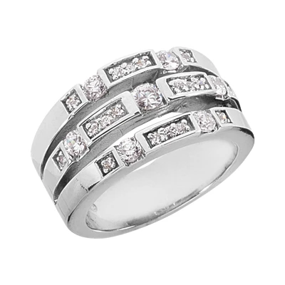 Platinum Diamond Right Hand Ring 0.64ct 11.1mm 3 Platinum Diamond Right Hand Ring 0.64ct 11.1mm