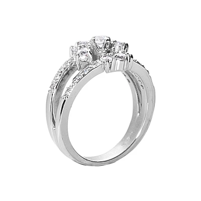 Platinum Diamond Right Hand Ring 0.66ct 4 Platinum Diamond Right Hand Ring 0.66ct - Image 2
