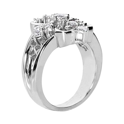 Platinum Diamond Right Hand Ring 0.73ct 4 Platinum Diamond Right Hand Ring 0.73ct - Image 2