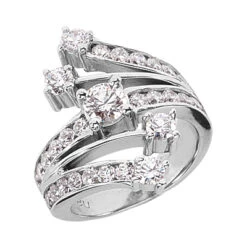 Platinum Diamond Right Hand Ring 2.14ct