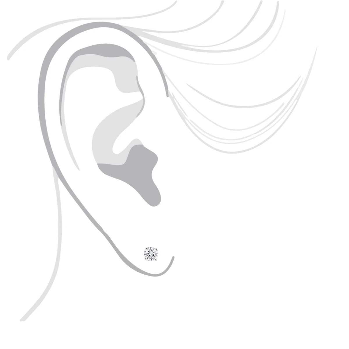 Platinum Diamond Studs Earrings 0.75ct 5 Platinum Diamond Studs Earrings 0.75ct - Image 3