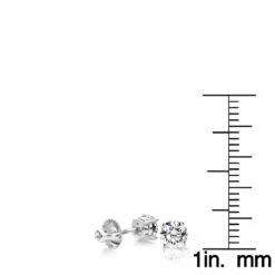 Platinum Diamond Studs Earrings 0.75ct 9 Platinum Diamond Studs Earrings 0.75ct -H'Hen Sale Store platinum diamond studs earrings 075ct ruler