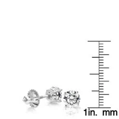 Platinum Diamond Studs Earrings 1.50ct -H'Hen Sale Store platinum diamond studs earrings 150ct ruler