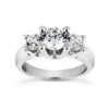 Platinum Diamond Three Stones Engagement Ring 1.82ct