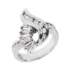 Platinum Ladies Diamond Ring 0.86ct 12.6mm