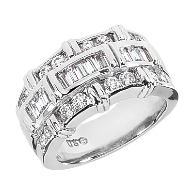 Platinum Ladies Diamond Ring 1.27ct 3 Platinum Ladies Diamond Ring 1.27ct