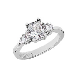 Ultra Thin Platinum Ladies Diamond Ring 1.28ct