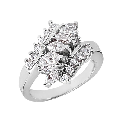 Platinum Ladies Diamond Ring 1.31ct 16.1mm 3 Platinum Ladies Diamond Ring 1.31ct 16.1mm