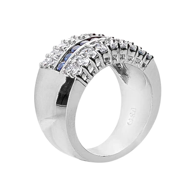 Platinum Ladies Diamond Ring 1.35ct 11.8mm 4 Platinum Ladies Diamond Ring 1.35ct 11.8mm - Image 2