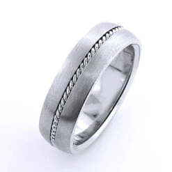 Platinum Little Braid Wedding Band For Men 7 Platinum Little Braid Wedding Band For Men -H'Hen Sale Store platinum little braid wedding band for men 2