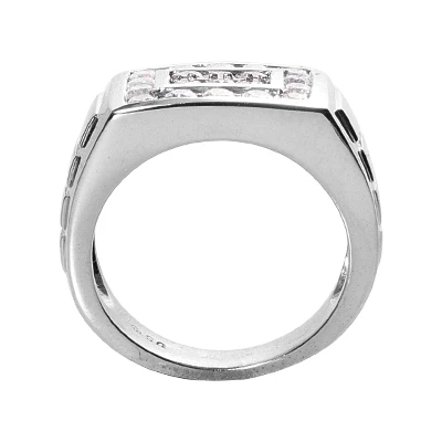 Platinum Men's Diamond Ring (20 Diamonds) 0.78ct 4 Platinum Men's Diamond Ring (20 Diamonds) 0.78ct - Image 2