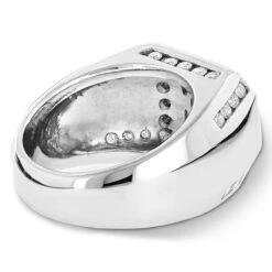 2 Carat Platinum Men's Diamond Ring By Luxurman -H'Hen Sale Store platinum mens diamond ring 198ct p 31686back