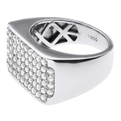 Platinum Men's Diamond Ring Unique Wedding Band 2 Carats Round Cut Diamonds 7 Platinum Men's Diamond Ring Unique Wedding Band 2 Carats Round Cut Diamonds -H'Hen Sale Store platinum mens diamond ring unique wedding band 2 carats round cut diamonds 018341 back