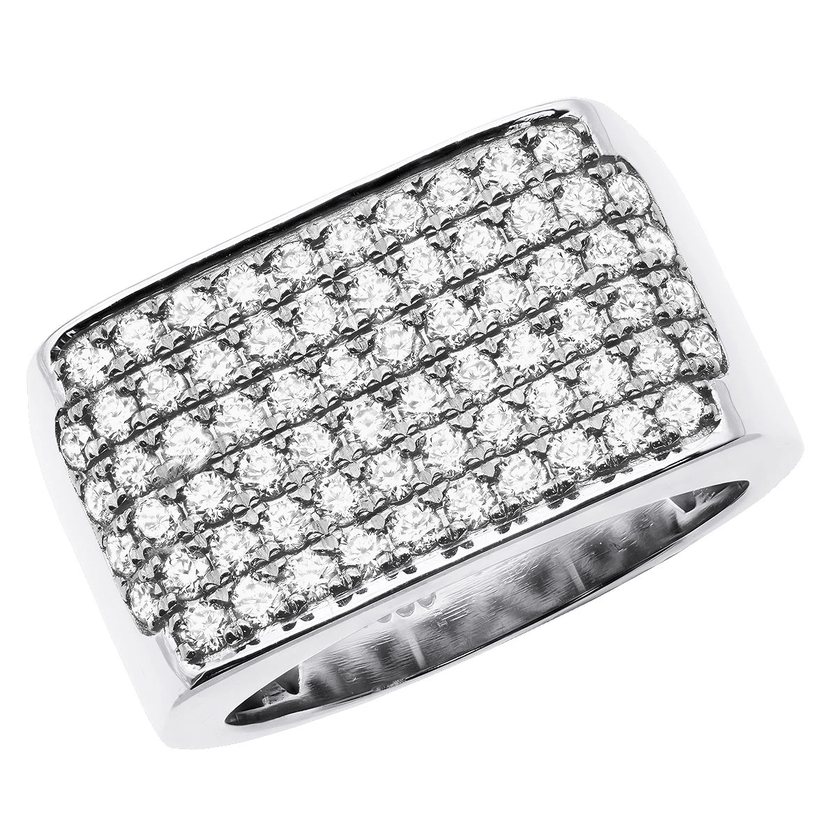 Platinum Men's Diamond Ring Unique Wedding Band 2 Carats Round Cut Diamonds 3 Platinum Men's Diamond Ring Unique Wedding Band 2 Carats Round Cut Diamonds