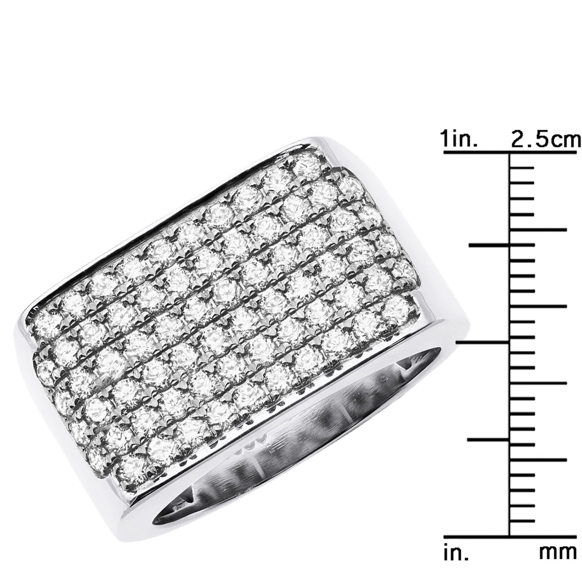 Platinum Men's Diamond Ring Unique Wedding Band 2 Carats Round Cut Diamonds 6 Platinum Men's Diamond Ring Unique Wedding Band 2 Carats Round Cut Diamonds - Image 4