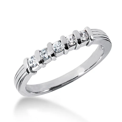 Platinum Men's Bar Set Diamond Wedding Band 0.25ct 3 Platinum Men's Bar Set Diamond Wedding Band 0.25ct