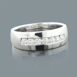 Platinum Men's Diamond Wedding Band 0.63ct 7.4mm -H'Hen Sale Store platinum mens diamond wedding band 063ct p 30824back