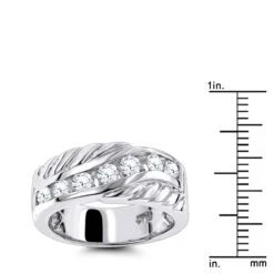 Platinum Men's Diamond Wedding Band 0.91ct -H'Hen Sale Store platinum mens diamond wedding band 091ct p 30772 rulerwh