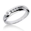 Platinum Men's Diamond Wedding Ring 0.09ct