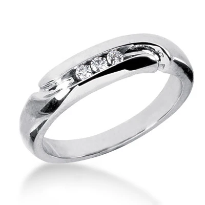 Platinum Men's Diamond Wedding Ring 0.09ct 3 Platinum Men's Diamond Wedding Ring 0.09ct