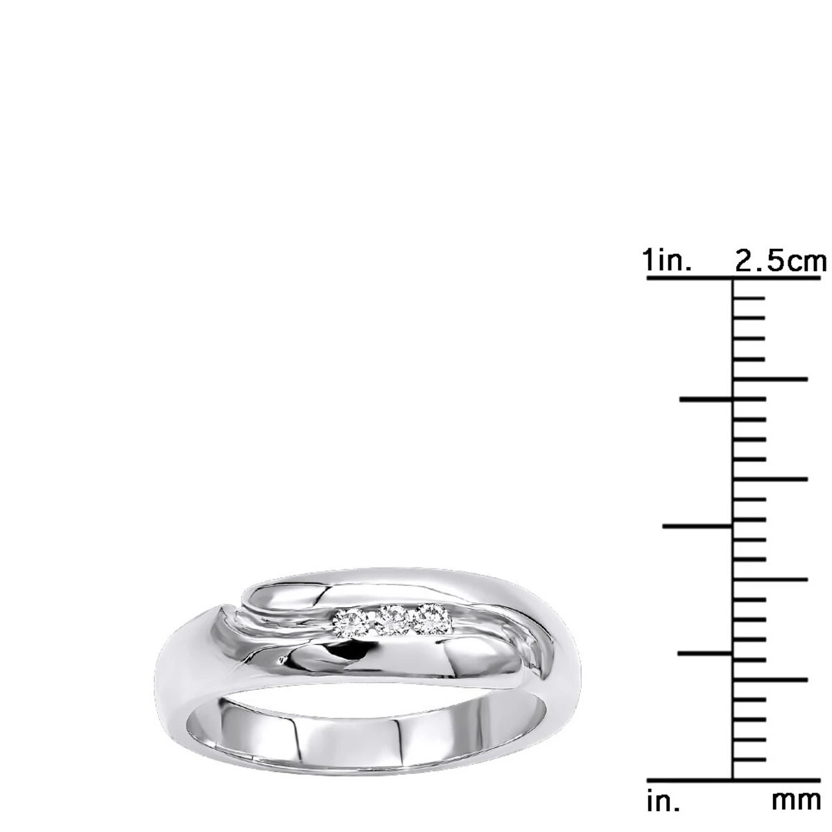 Platinum Men's Diamond Wedding Ring 0.09ct 7 Platinum Men's Diamond Wedding Ring 0.09ct - Image 5