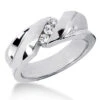 Platinum Men's 3 Stone Diamond Wedding Ring 0.24ct