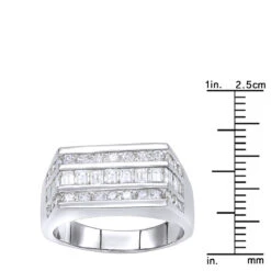 Platinum Men's Round & Baguette Diamonds Ring 1.60ct 8 Platinum Men's Round & Baguette Diamonds Ring 1.60ct -H'Hen Sale Store platinum mens round baguette diamonds ring 160ct p 31642 rulerwh