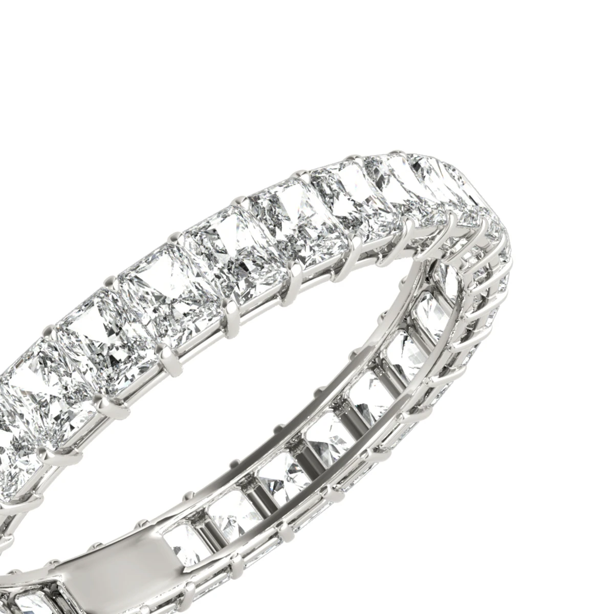 Platinum Radiant Cut Diamond Eternity Band For Women 2ct G/VS By Luxurman 6 Platinum Radiant Cut Diamond Eternity Band For Women 2ct G/VS By Luxurman - Image 4