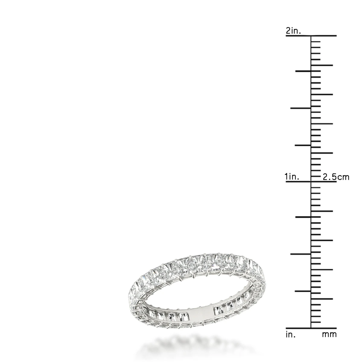 Platinum Radiant Cut Diamond Eternity Band For Women 2ct G/VS By Luxurman 7 Platinum Radiant Cut Diamond Eternity Band For Women 2ct G/VS By Luxurman - Image 5