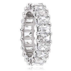 Platinum Radiant Cut Diamonds Eternity Band G/VS 6.6 Carat Anniversary Ring 7 Platinum Radiant Cut Diamonds Eternity Band G/VS 6.6 Carat Anniversary Ring -H'Hen Sale Store platinum radiant cut diamonds eternity band gvs diamond anniversary ring back