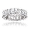 Platinum Radiant Cut Diamonds Eternity Band G/VS 6.6 Carat Anniversary Ring