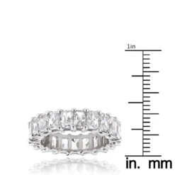 Platinum Radiant Cut Diamonds Eternity Band G/VS 6.6 Carat Anniversary Ring 9 Platinum Radiant Cut Diamonds Eternity Band G/VS 6.6 Carat Anniversary Ring -H'Hen Sale Store platinum radiant cut diamonds eternity band gvs diamond anniversary ring ruler