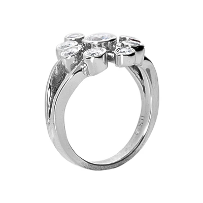 Platinum Right Hand Diamond Ladies Ring 0.69ct 4 Platinum Right Hand Diamond Ladies Ring 0.69ct - Image 2