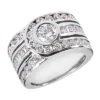 Platinum Right Hand Diamond Ladies Ring 3.01ct