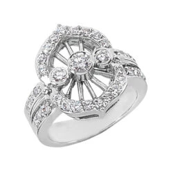 Platinum Right Hand Ladies Diamond Ring 0.80ct