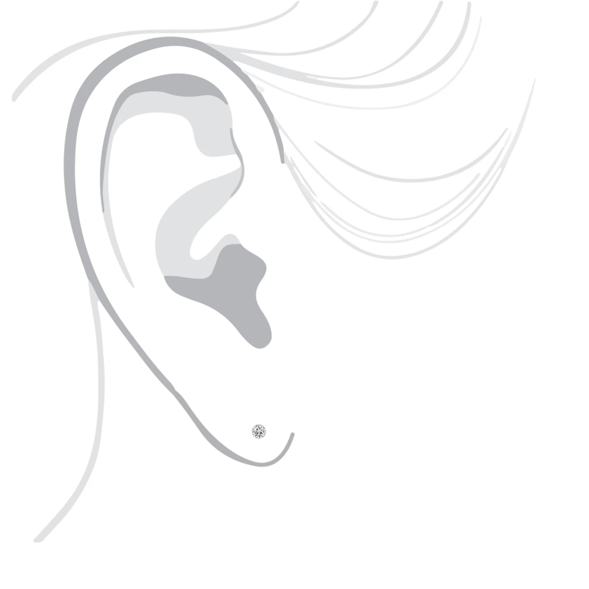 Platinum Round Diamond Bezel Earrings Studs 0.33ct 5 Platinum Round Diamond Bezel Earrings Studs 0.33ct - Image 3