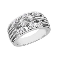 Platinum Round Diamond Ladies Ring 0.32ct