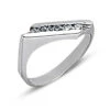 Thin Platinum Round Diamond Ladies Ring 0.40ct