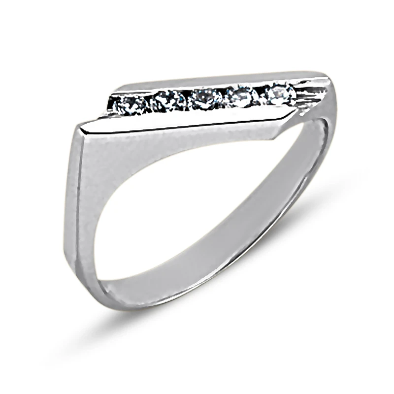 Thin Platinum Round Diamond Ladies Ring 0.40ct 3 Thin Platinum Round Diamond Ladies Ring 0.40ct