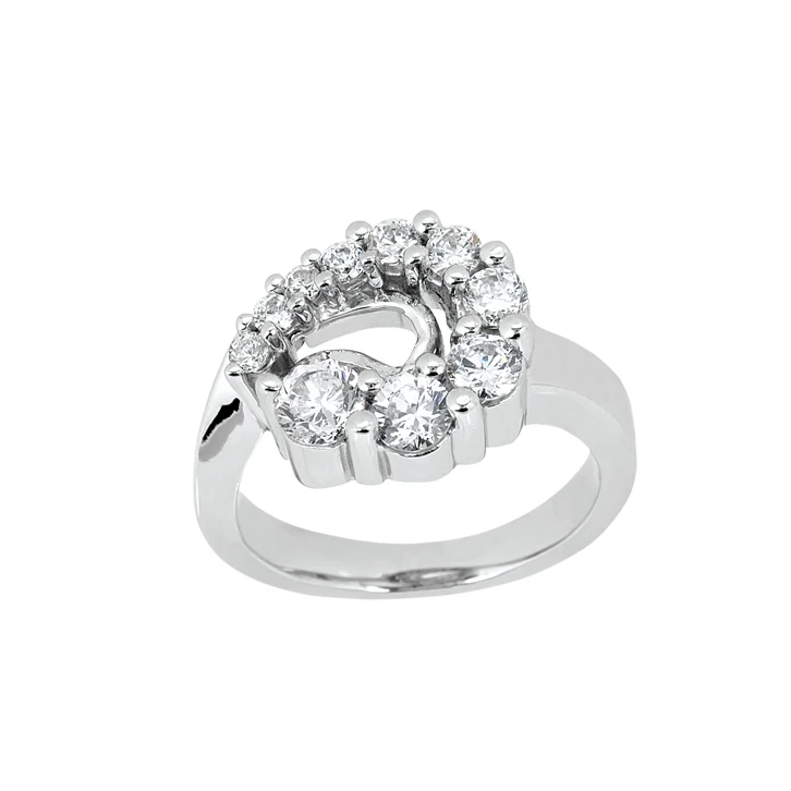 Platinum Round Diamond Ladies Ring 0.50ct 9mm 3 Platinum Round Diamond Ladies Ring 0.50ct 9mm
