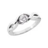 Platinum Round Diamond Ladies Ring 0.50ct 5.4mm