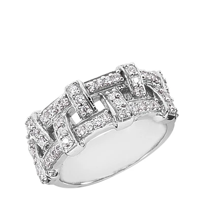 Platinum Round Diamond Ladies Ring 0.52ct 3 Platinum Round Diamond Ladies Ring 0.52ct