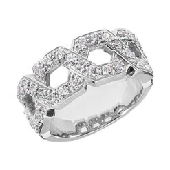 Platinum Round Diamond Ladies Ring 0.64ct 8.9mm