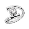 Platinum Round Diamond Ladies Ring 0.75ct 14.9mm