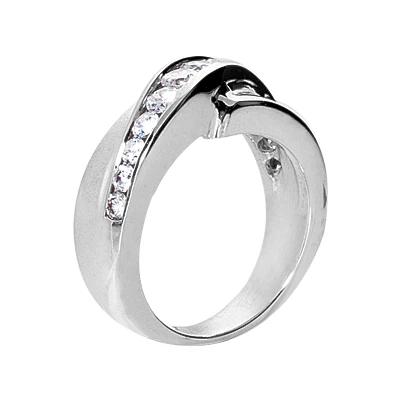 Platinum Round Diamond Ladies Ring 0.80ct 7.7mm 4 Platinum Round Diamond Ladies Ring 0.80ct 7.7mm - Image 2