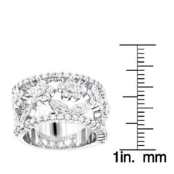 Platinum Round Diamond Ladies Ring 0.82ct 12.8mm 9 Platinum Round Diamond Ladies Ring 0.82ct 12.8mm -H'Hen Sale Store platinum round diamond ladies ring 082ct p 32553 ruler