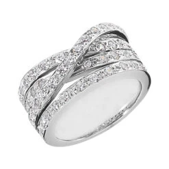 Platinum Round Diamond Ladies Ring 1.15ct 9.9mm